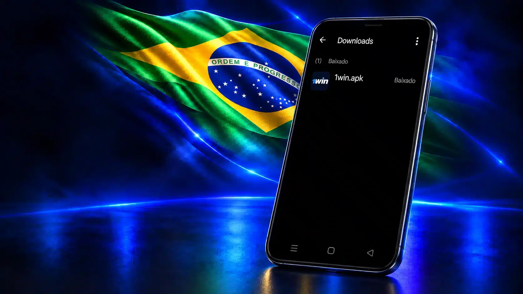 Inicie o download do APK no canal de distribuição indicado pela plataforma. Aguarde a conclusão da transferência; o resultado esperado é um arquivo completo no celular.