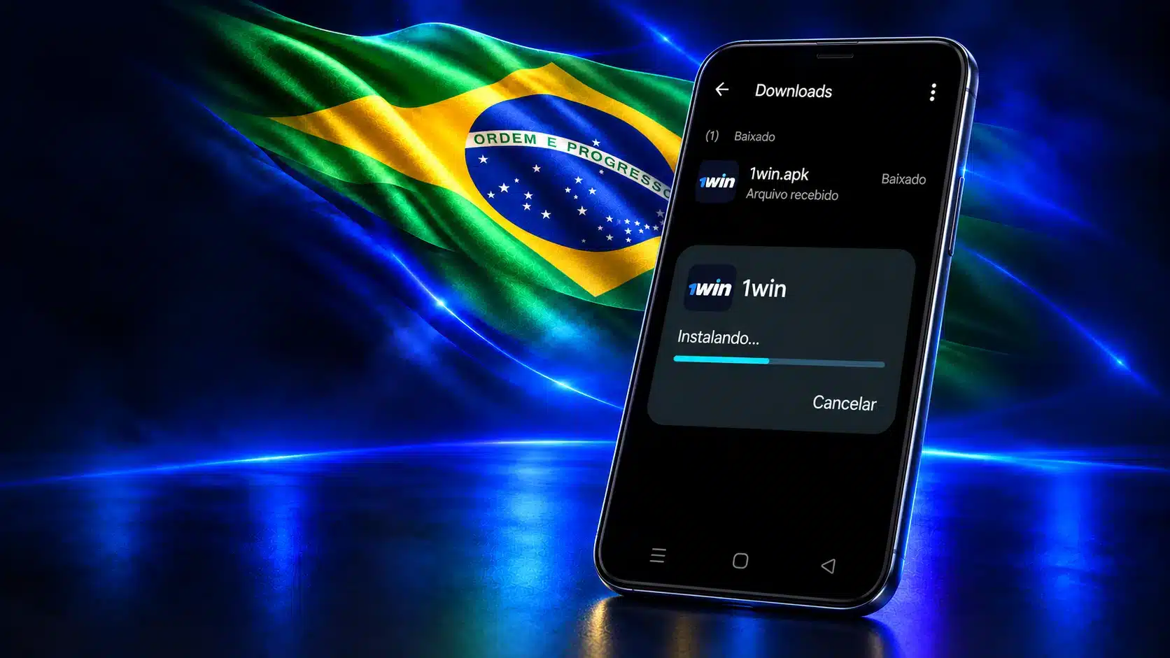 Abra o arquivo recebido para iniciar o instalador do Android. Se o aparelho apresentar avisos ou solicitações, leia o que aparece antes de continuar; o resultado esperado é a abertura da instalação pelo sistema.